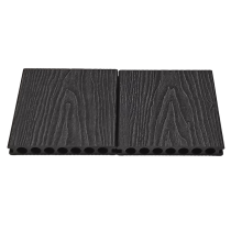 Composiet Vlonderplank Donker Grijs 2,3 x 14,8 Cm Houtnerf / Ribbel