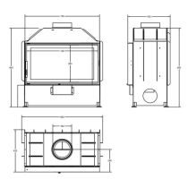 Inbouw Houtkachel Flat 70 Open Side