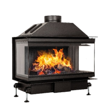 Inbouw Houtkachel Crystal 80 Open Side
