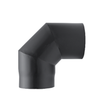 Kachelpijp 150 Staal 2 mm Bocht 90 Graden