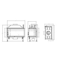 Inbouw Houtkachel Quattro 80 R Rechts Open Side