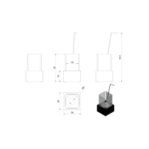 Bio Ethanol Tafelhaard Tango1 Black
