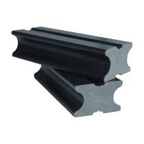 Onderbalk massief tbv. vlonderplanken composiet zwart  337x4x2,5 cm