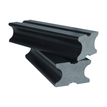 Onderbalk massief tbv. vlonderplanken composiet zwart  337x4x2,5 cm
