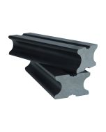 Onderbalk massief tbv. vlonderplanken composiet zwart  337x4x2,5 cm
