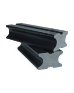 Onderbalk massief tbv. vlonderplanken composiet zwart  337x4x2,5 cm